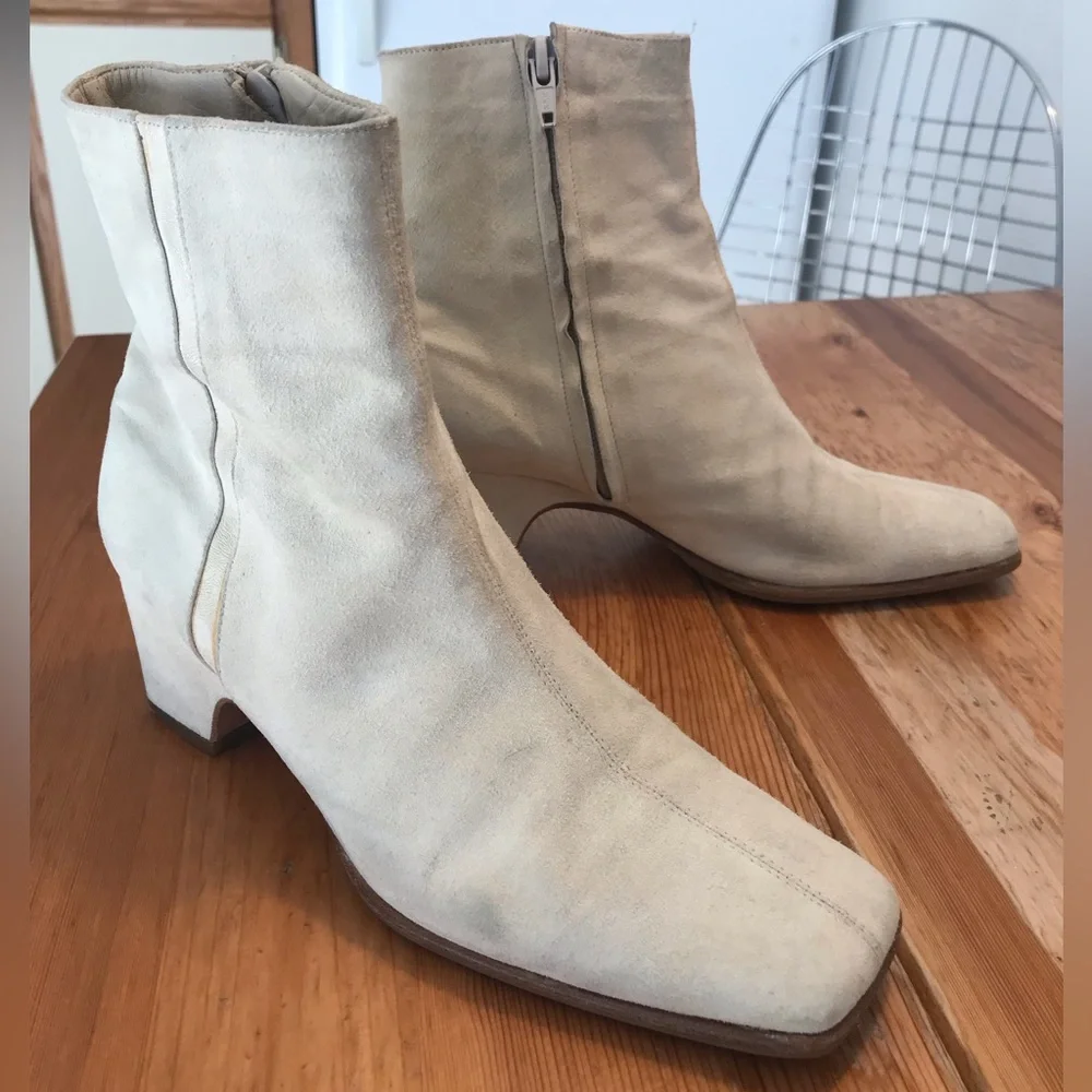 Pverdi paris cream suede boots - Picture 5 of 6